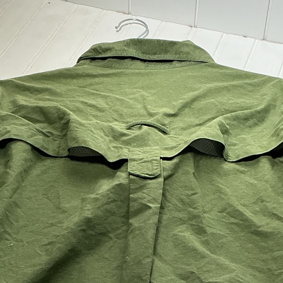 Exofficio Vented Fishing Shirt Men's Large Long Sleeve Button Front Olive Green - Picture 5 of 9